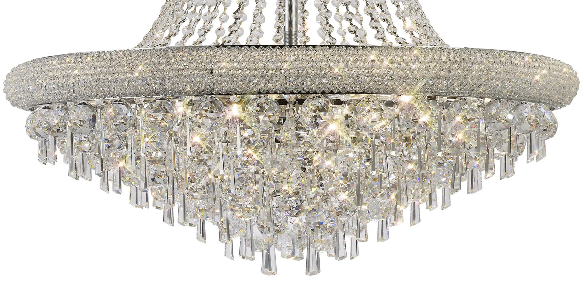 Alexandra Crystal Chandelier 18 Light (27kg) Polished Chrome IL31452  Diyas Alexandra Polished Chrome
